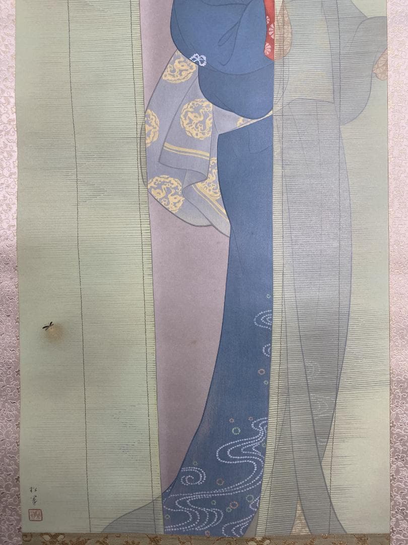 k*n様 上村松園【複製】『新蛍』限定84/200 共箱 美品 美人図 小学館