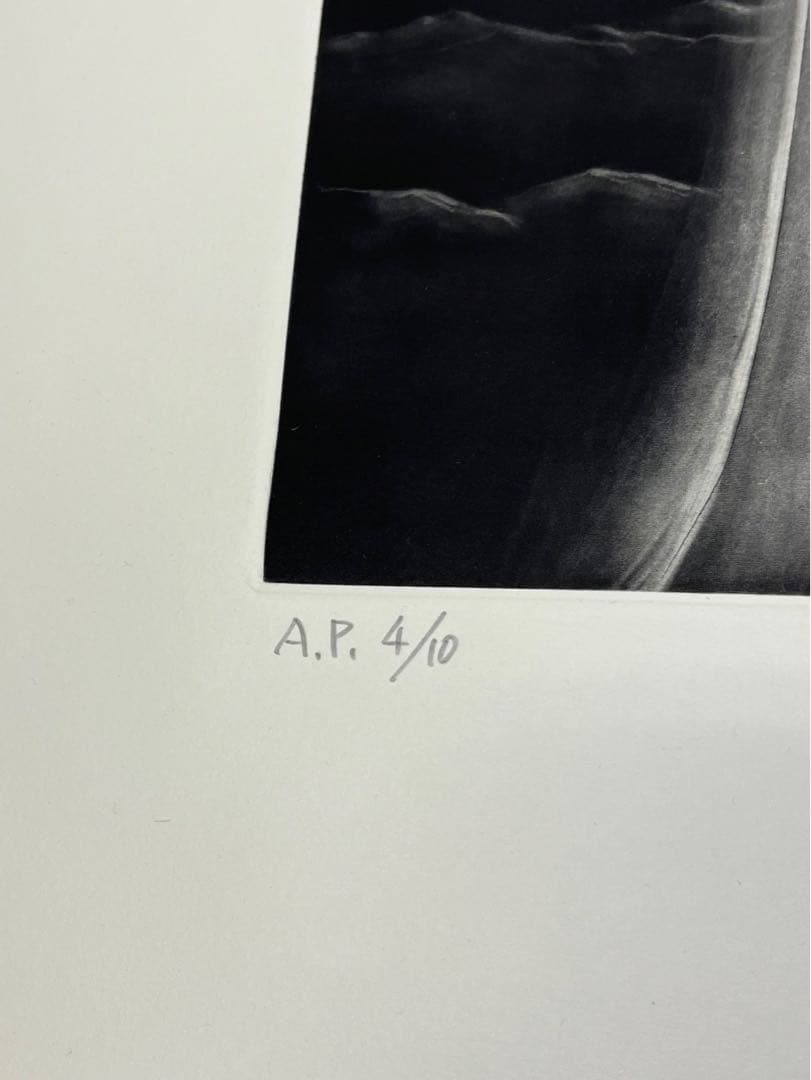 舟越桂 直筆サイン入り 銅版画《遠い月》2013年 希少版画作品