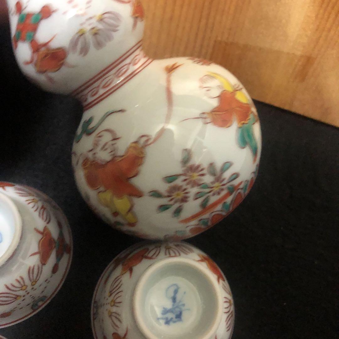 【和】古美術収集家買出品　古九谷焼酒器セット　色絵