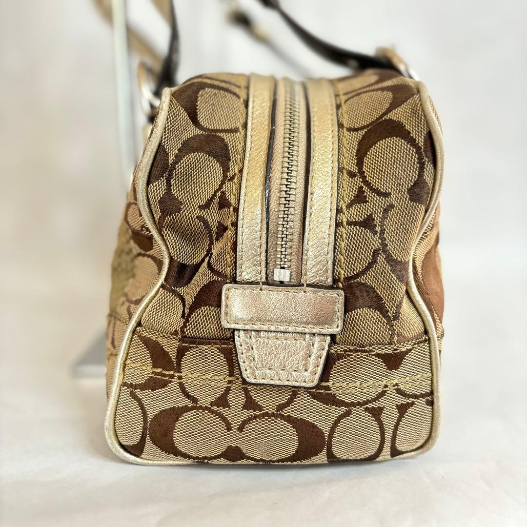 COACH シグネチャー　パッチワーク　ボストンバッグ　Y2K