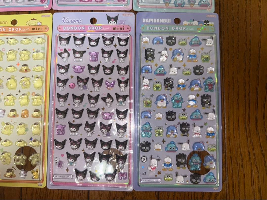 【正規品】ボンボンドロップシール　ミニ　サンリオ　8点セット　コンプリート