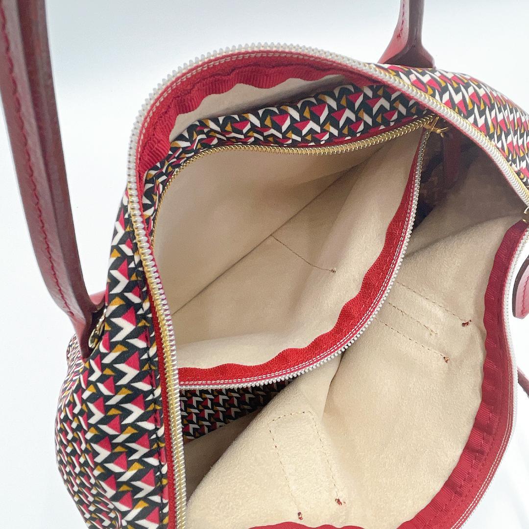 極美品 ROBERTA PIERI 2wayバッグ TATAMI 赤f261
