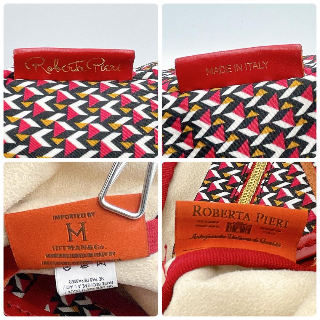 極美品 ROBERTA PIERI 2wayバッグ TATAMI 赤f261