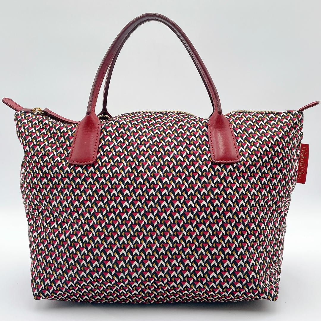 極美品 ROBERTA PIERI 2wayバッグ TATAMI 赤f261