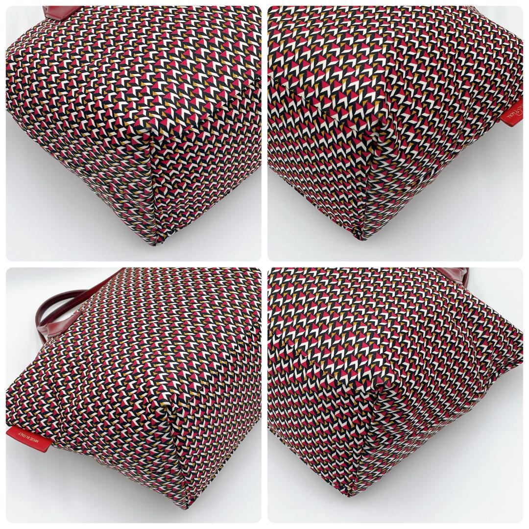 極美品 ROBERTA PIERI 2wayバッグ TATAMI 赤f261