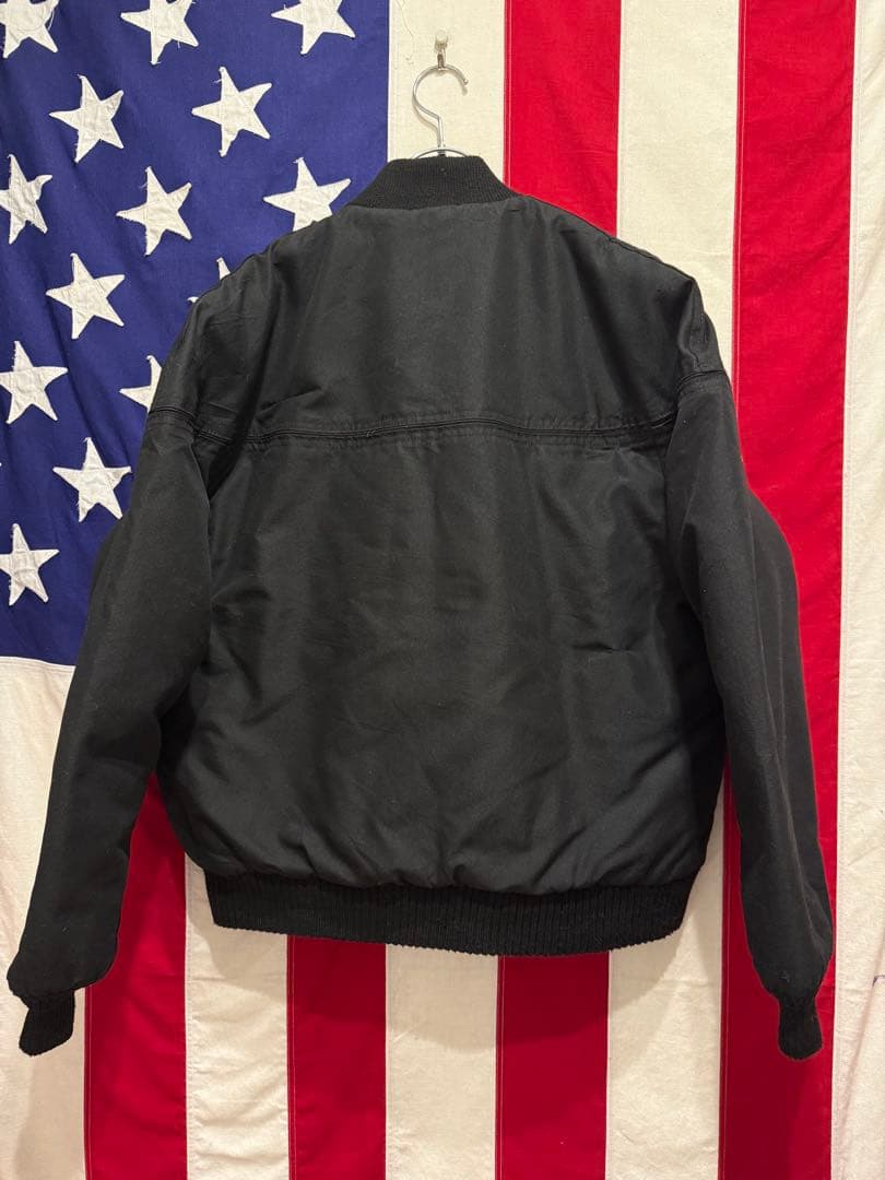 ★80s★USA製★ダービージャケット★ブラック★中綿ジャケット★