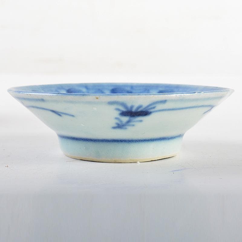 中国　安南染付　小皿　明時代　5客　桐箱付　M R5579