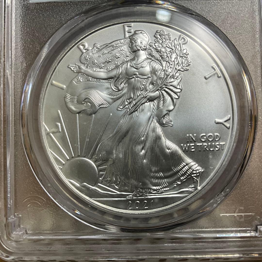 【新品】Silver Eagleイーグル銀貨2021 PCGS MS70 T1