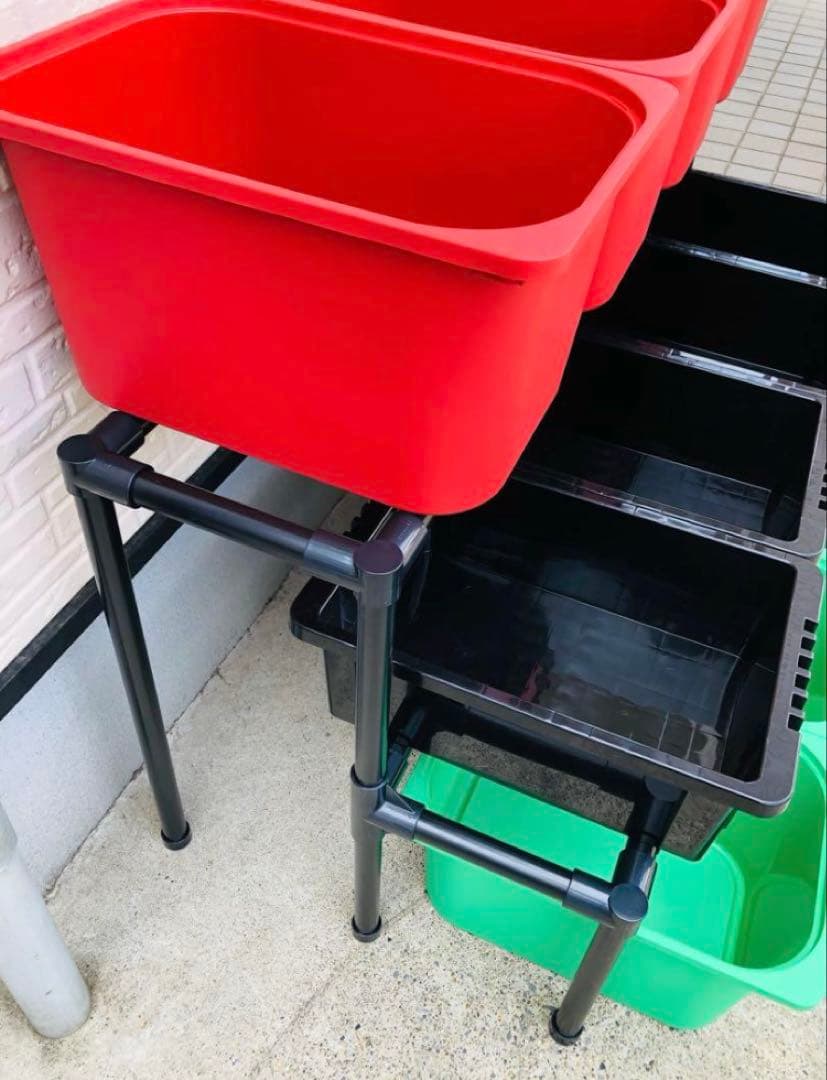 メダカ飼育ラック ブラック【接着剤付】 NVBOX13を12個置けます