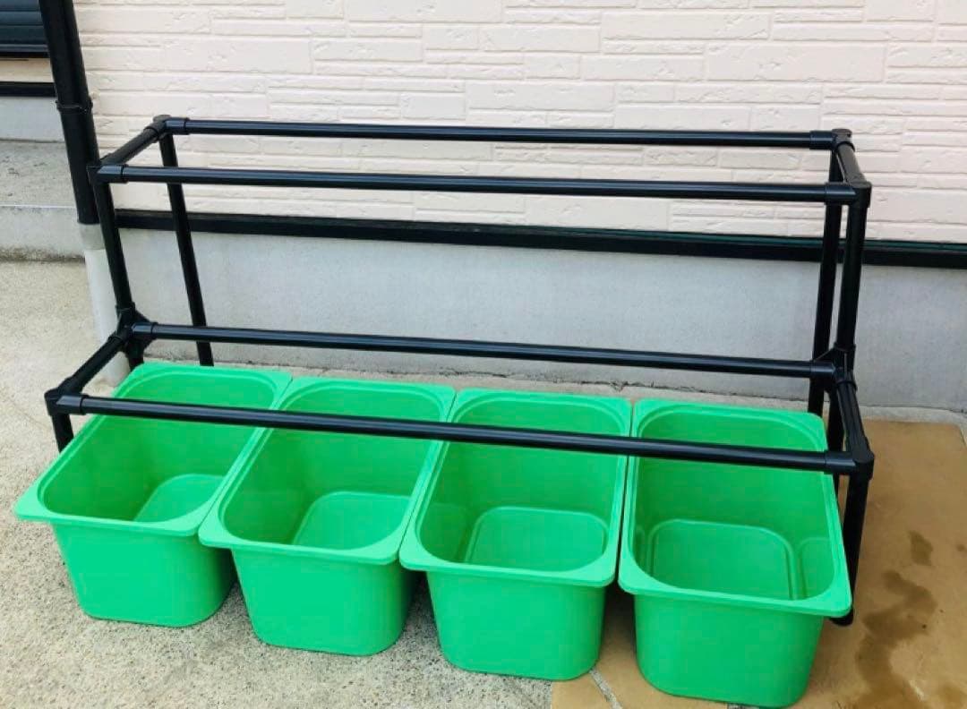 メダカ飼育ラック ブラック【接着剤付】 NVBOX13を12個置けます