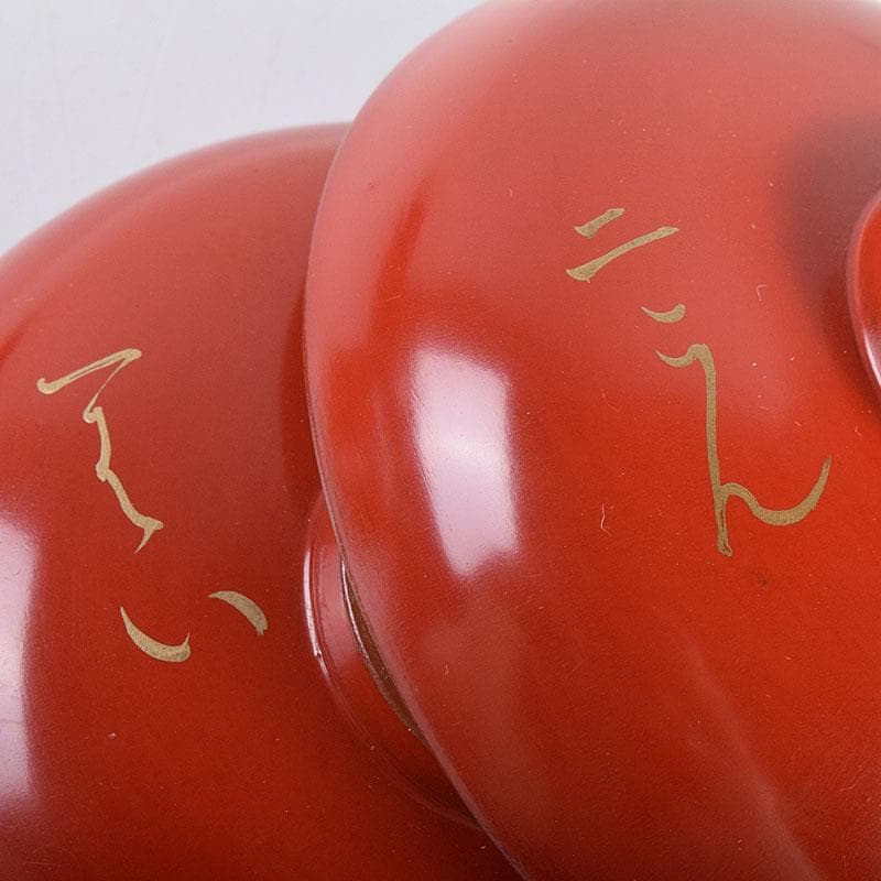 漆塗　金蒔絵　六歌仙　盃　6客　時代箱　二重箱　M　6979