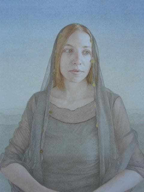 小川泰弘、【帰郷】、希少な画集画、新品高級額・額装付