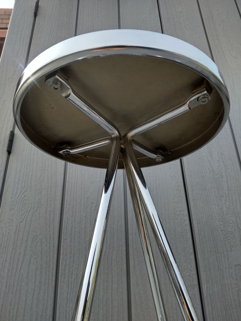 【引き取り】ステンレス スツール チェアー 2脚セット カウンター 植物台