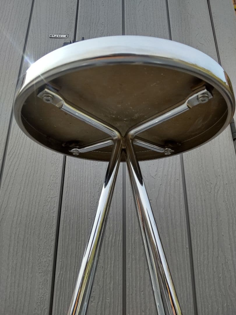 【引き取り】ステンレス スツール チェアー 2脚セット カウンター 植物台