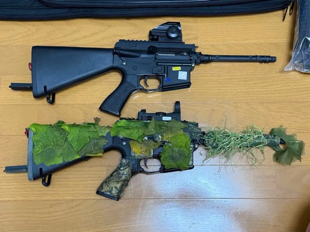 エアソフトガンセット カモフラージュ付き