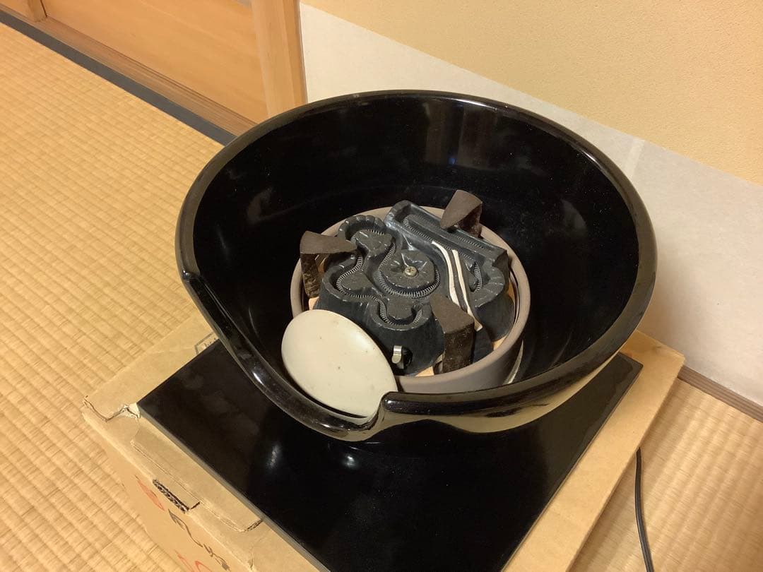 茶道具　紅鉢　野々田電熱器敷板セット