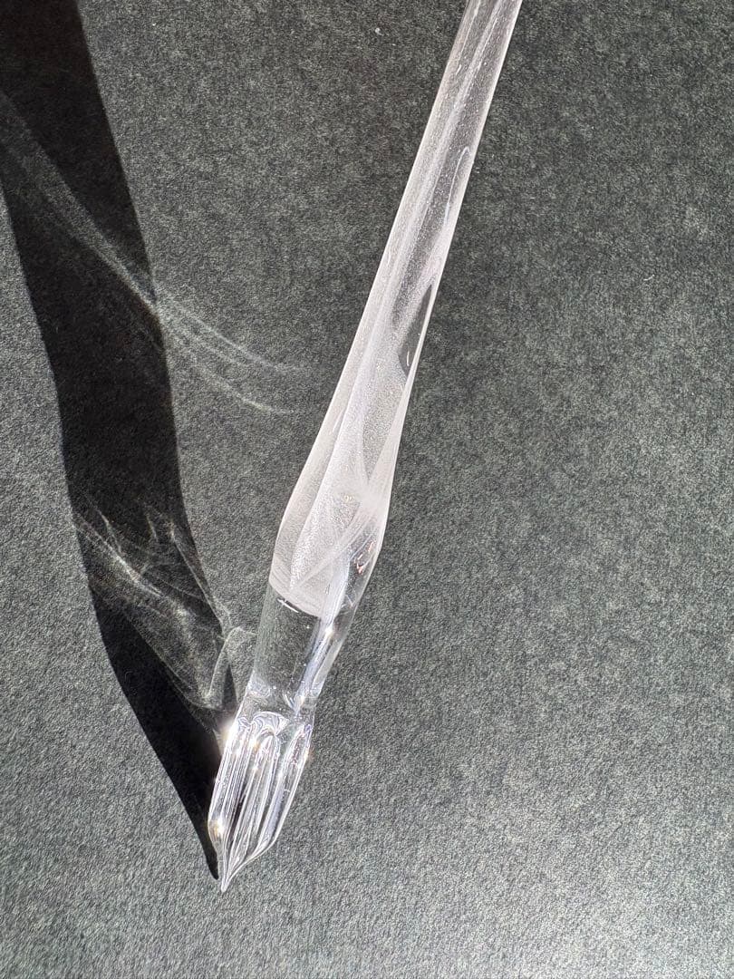 【新品未使用】ガラス工房aun ガラスペン　ダイヤモンドダスト