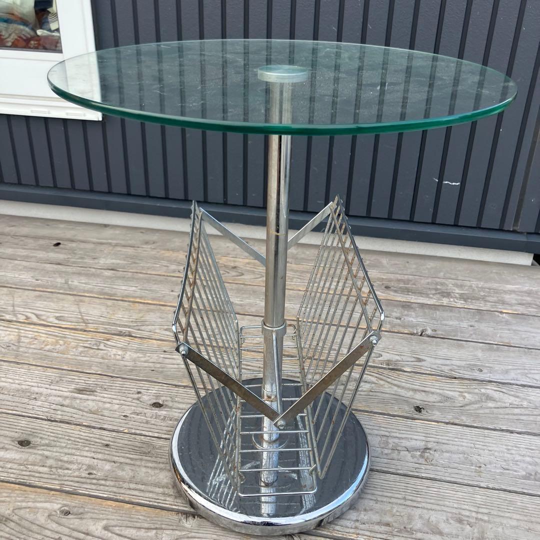 北欧レトロ 円形サイドテーブル コーヒーテーブル 丸テーブル マガジンラック