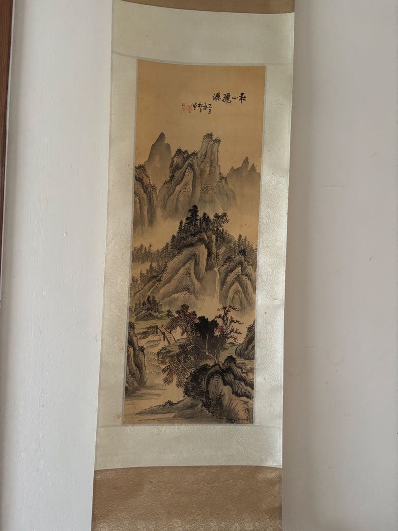 山水画 巻物 五巻 水墨画