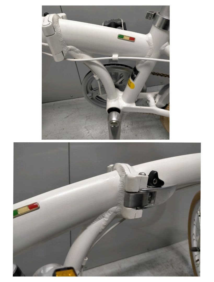 【カズ】FIAT ホワイト 折りたたみ自転車　20インチ