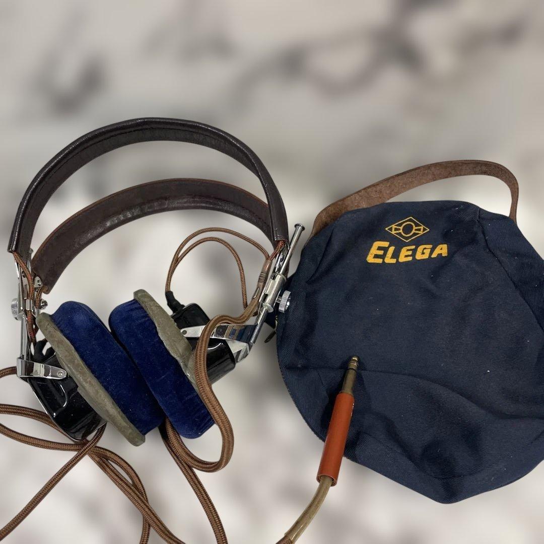 ELEGA 有線ヘッドホンDR-631 ヴィンテージ　レトロ