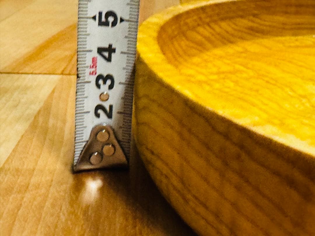 希少 北海道工芸品 瘤杢 木製丸盆 昭和レトロ No.52