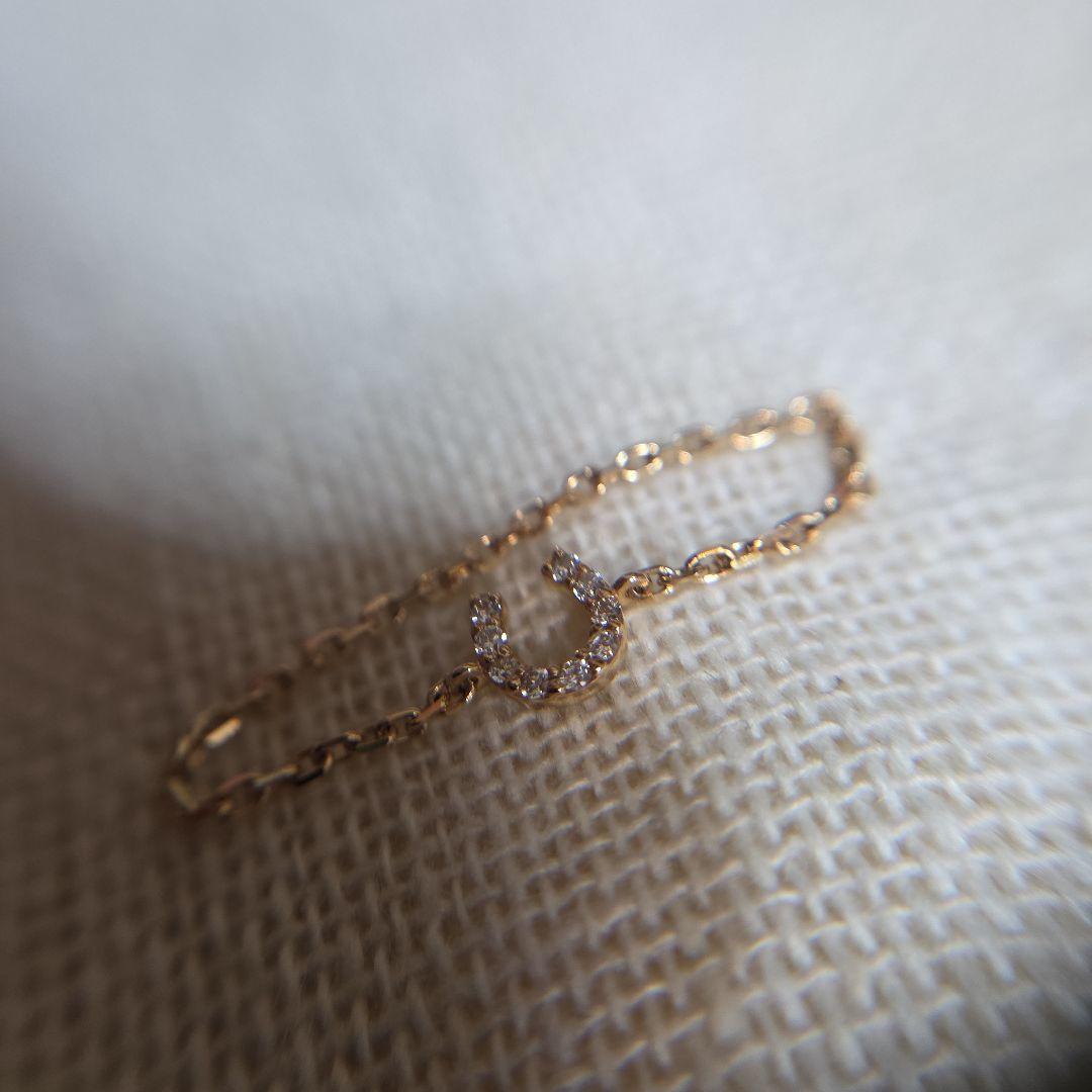 K10YG ホースシュー ダイヤ リング