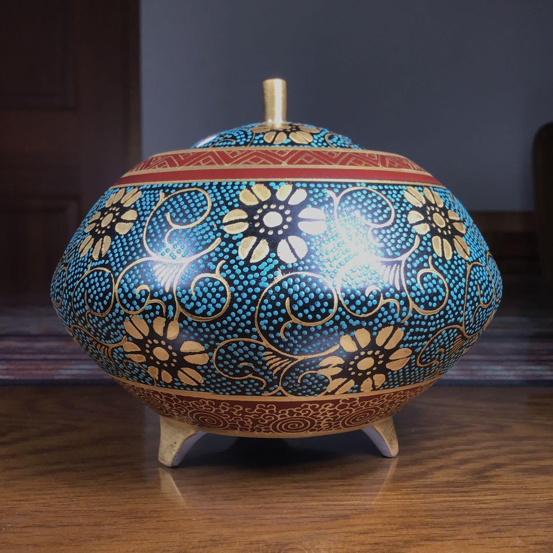 『ハピうー特価』　九谷焼　洋山　青粒　香炉