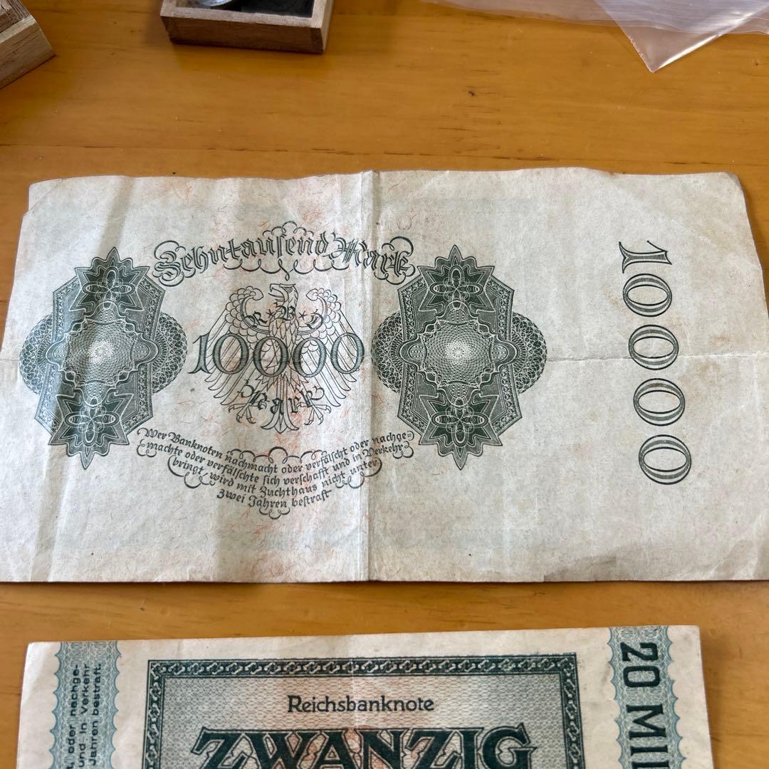 ドイツマルク旧紙幣　2枚