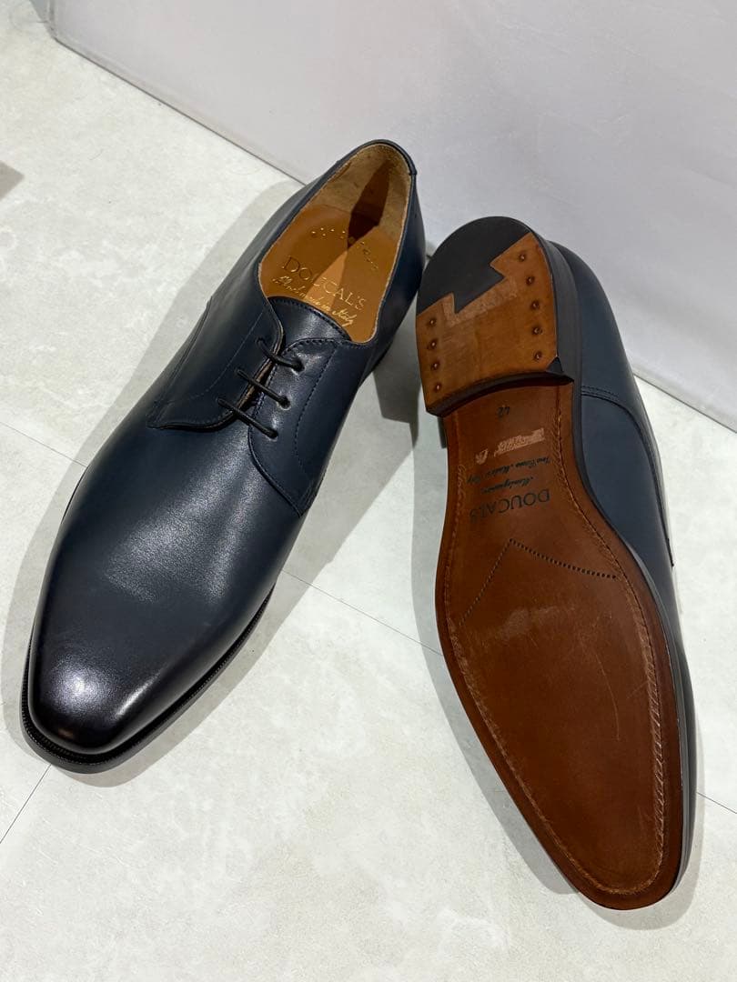 フォロー割　伊製 新品 ドュカルス Doucal's プレーントゥ42サイズ