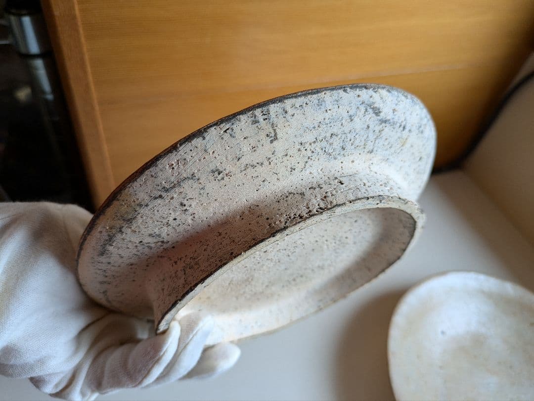 石原稔久　脚付皿　2枚