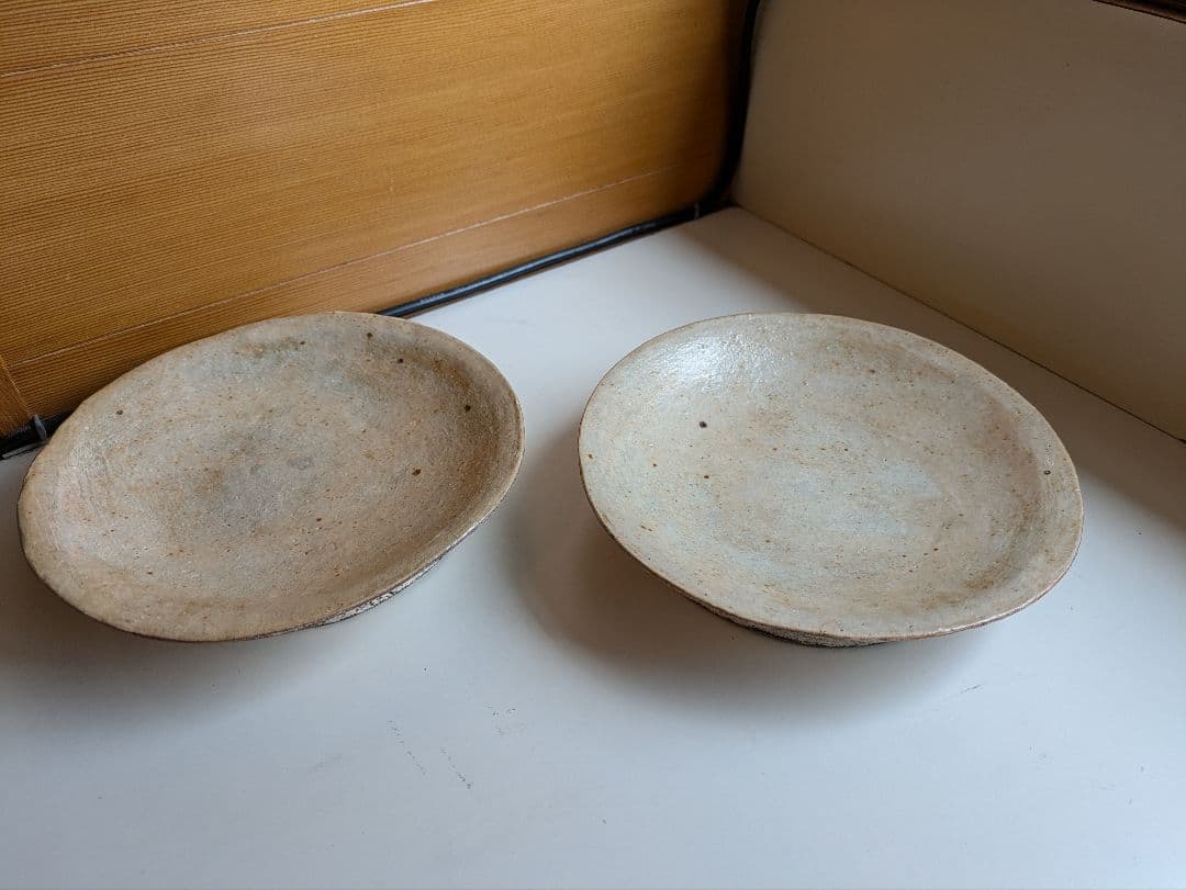 石原稔久　脚付皿　2枚