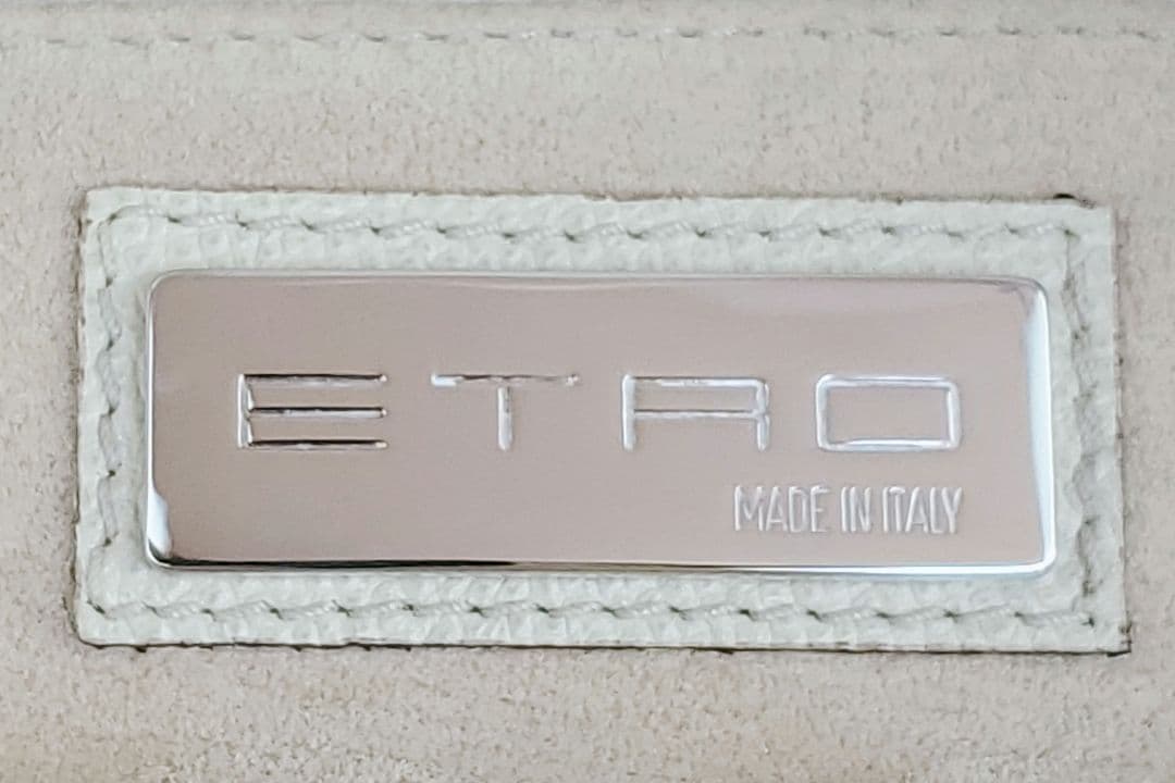 ETRO 2way ショルダー ハンドバッグ ベージュ系