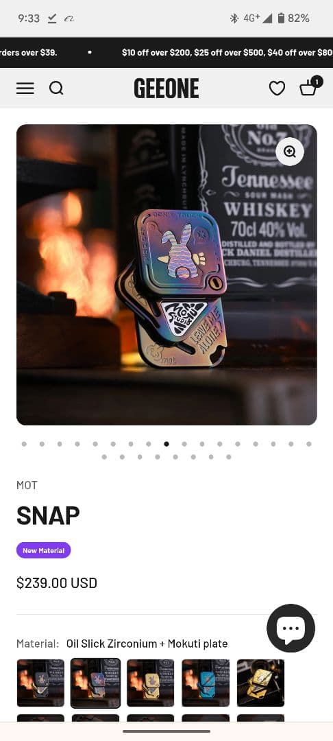 明*子様 「正規品」MOT SNAP VIP フィジェットトイ　音叉内蔵 ジルコ