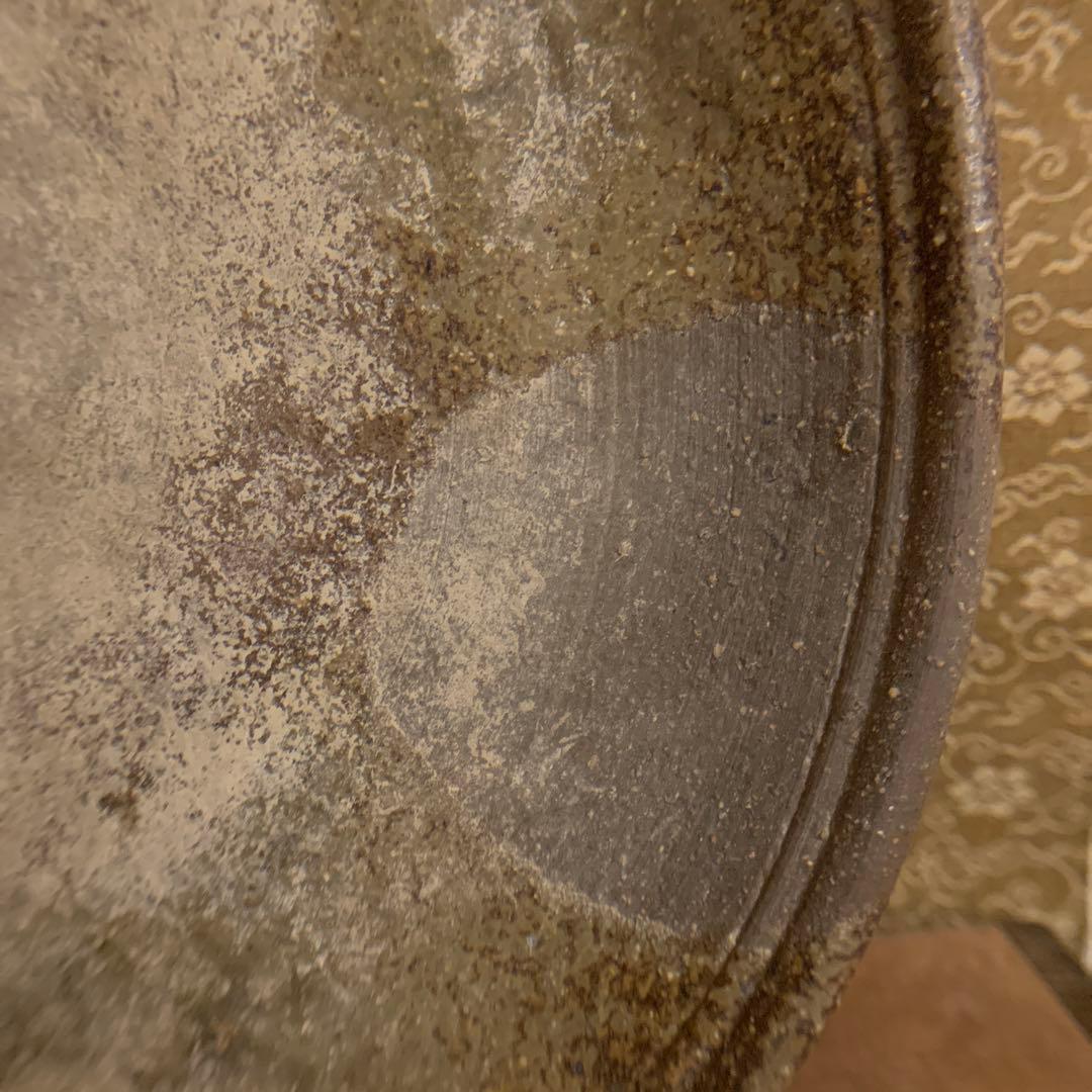 備前焼　金重陶陽 大皿 分銅印　カセ胡麻 大珍品 242