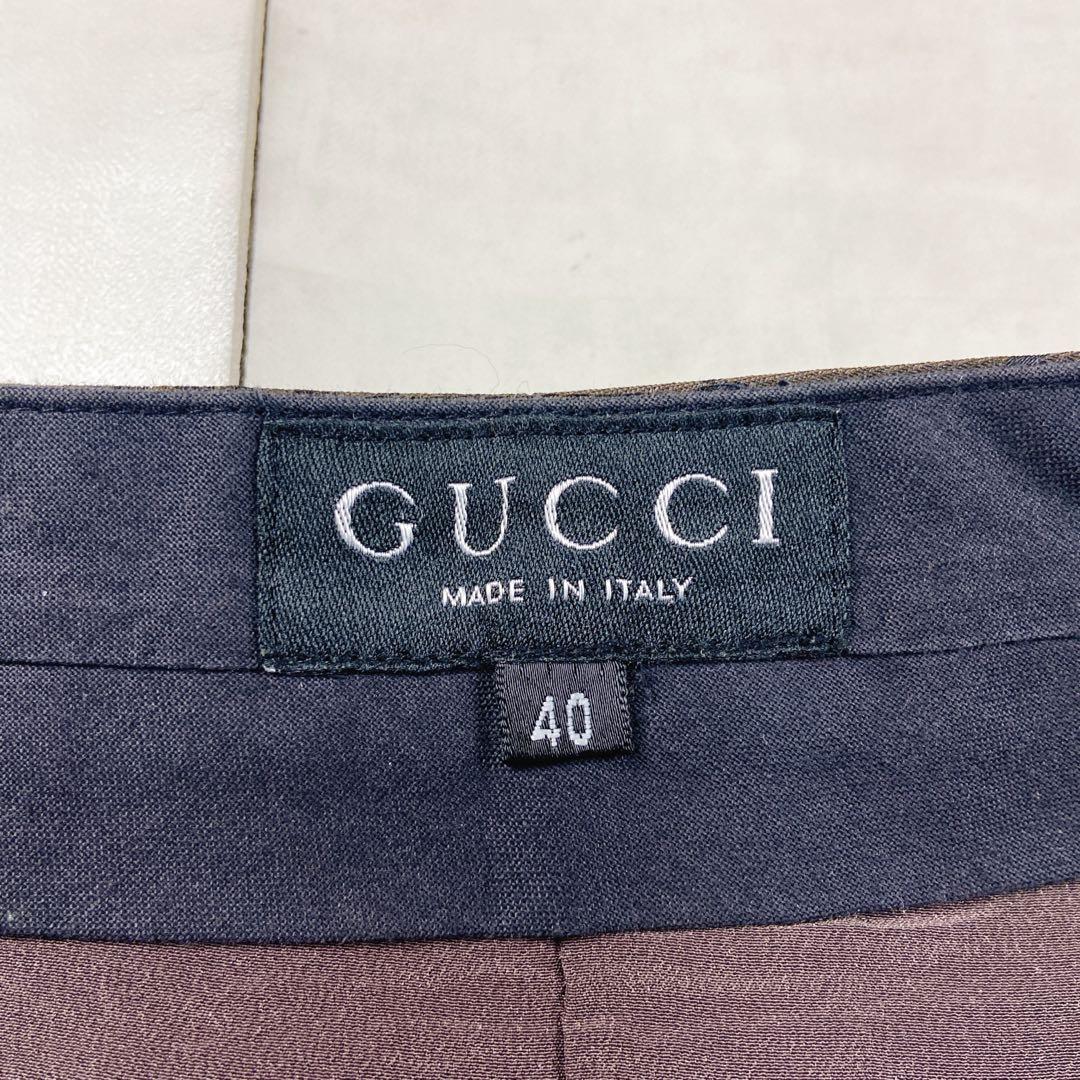 極美品 GUCCI GG柄 モノグラム スカート フロントポケット 40 L