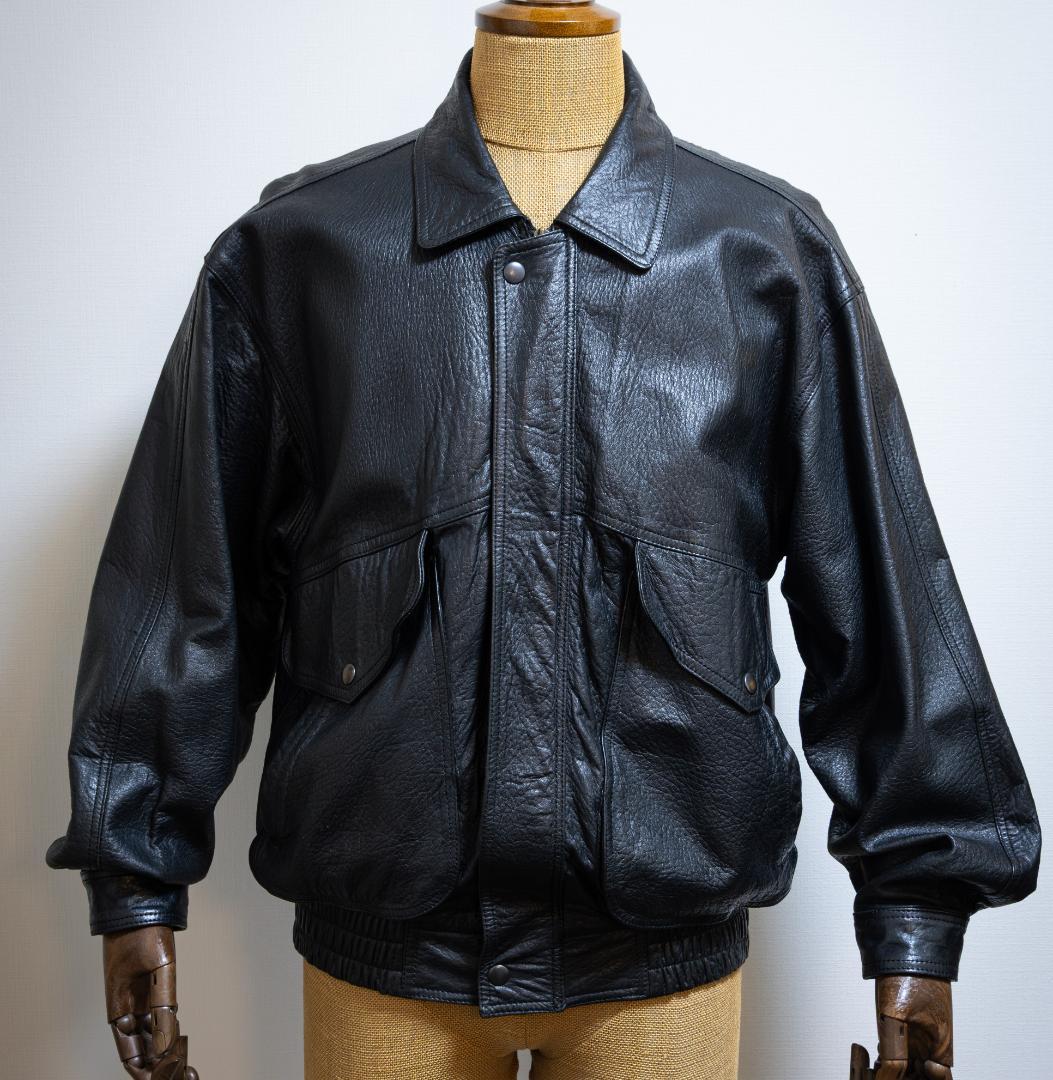 美品日本製THREE GOLD スイングトップレザージャケットヴィンテージ