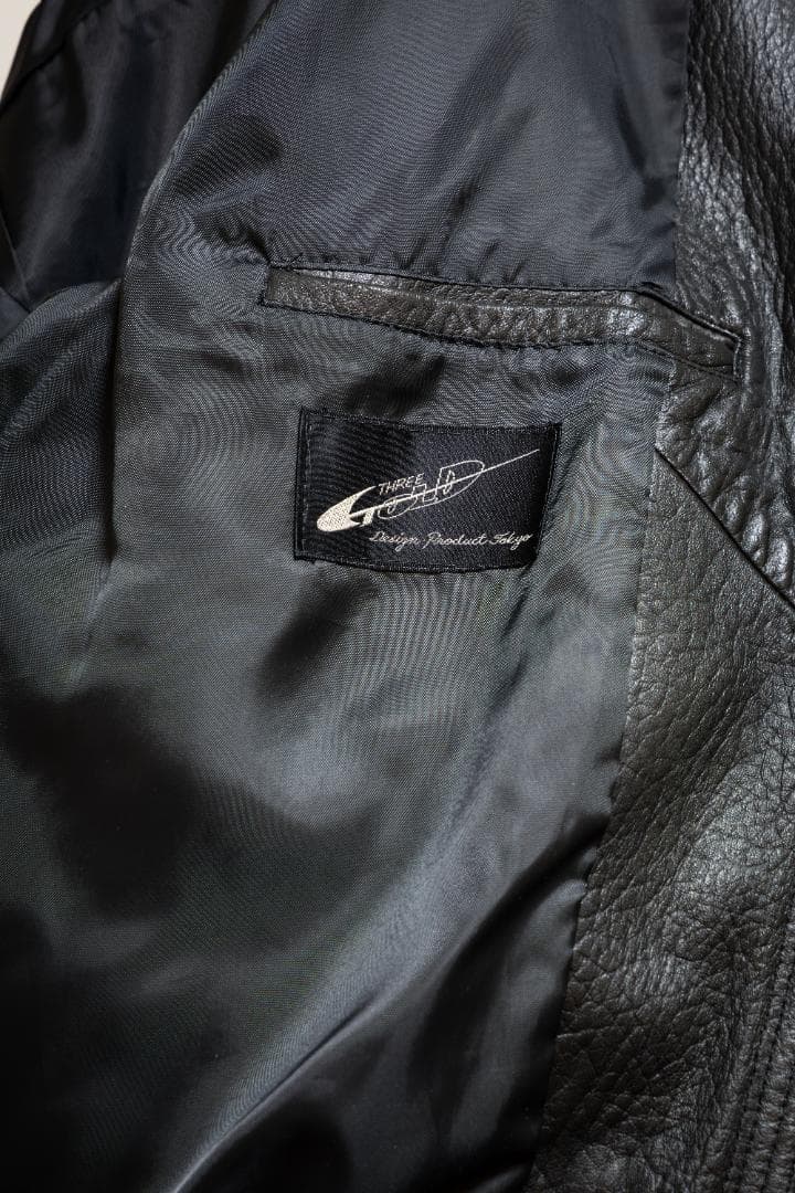 美品日本製THREE GOLD スイングトップレザージャケットヴィンテージ