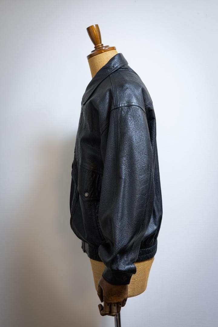 美品日本製THREE GOLD スイングトップレザージャケットヴィンテージ