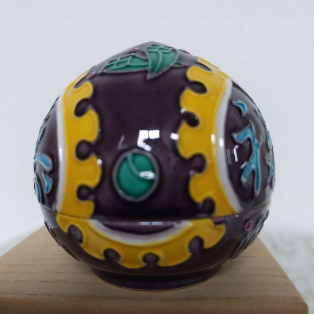 茶道具　香合　中村翠嵐　作　紫交阯　宝珠　禄福寿　表千家　裏千家　【匿名配送】