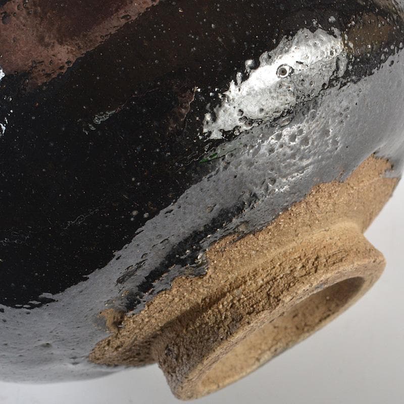 茶道具　楽吉左衛門　黒茶碗　共箱　V　R7133