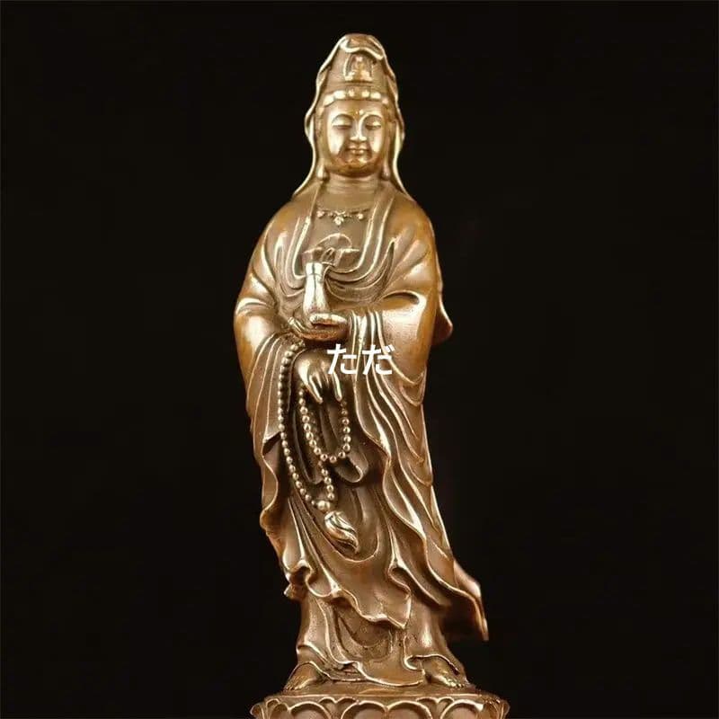 銅製 仏像 浄水観音菩薩仏像 仏間供養 銅製品 工芸品 置物