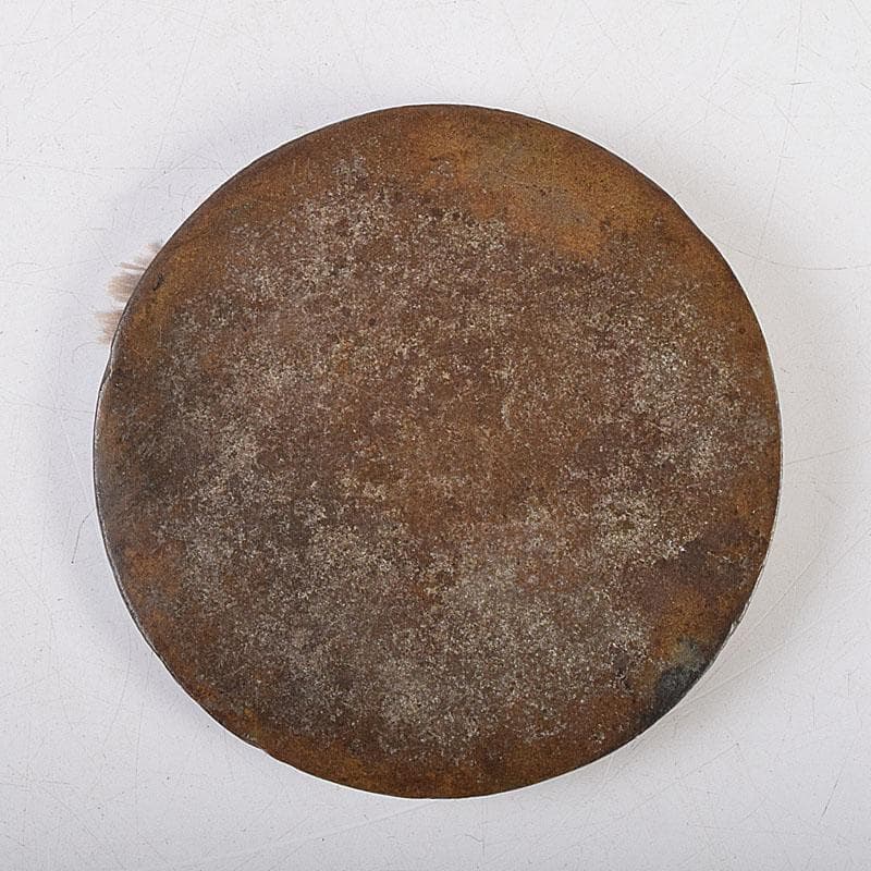 中国　古銅青銅　銅鏡　古鏡　紙鎮　文鎮　時代箱　M　R9324