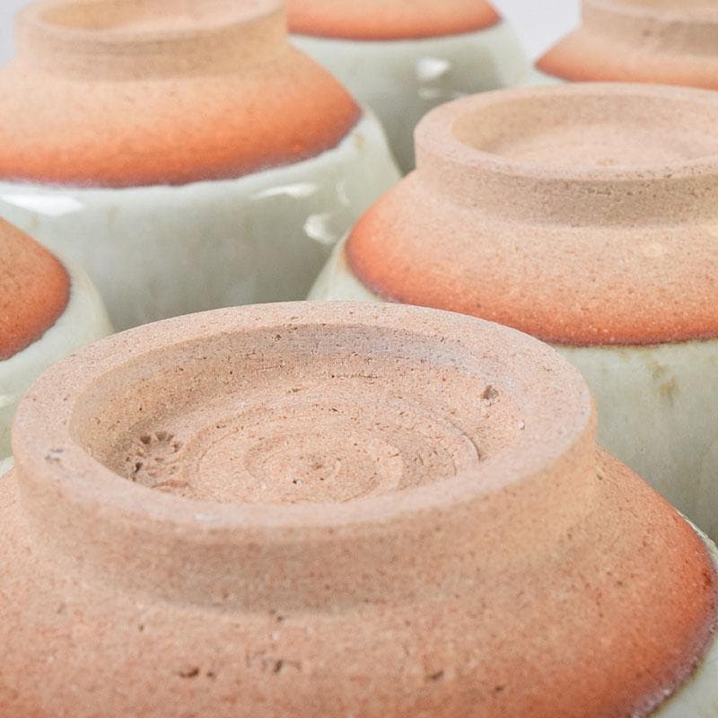 煎茶道具　萬古焼　陶華園造　煎茶碗　十客　共箱　C　R8908