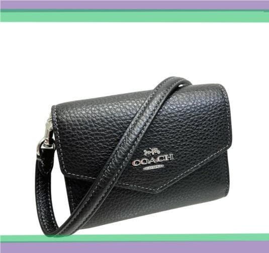 COACH コーチリファインド ペブルドレザー ミニ エンベロープ ウォレット