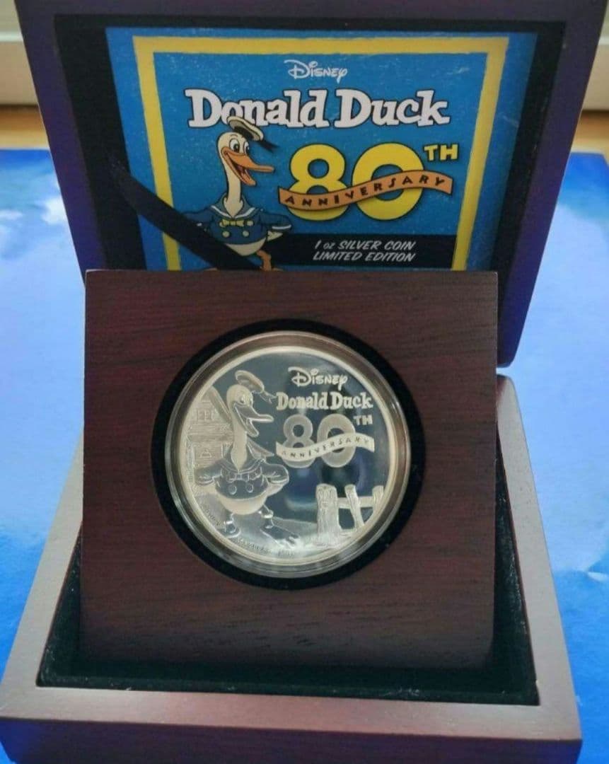 ドナルドダック80周年記念銀貨（2014年ニウエ）