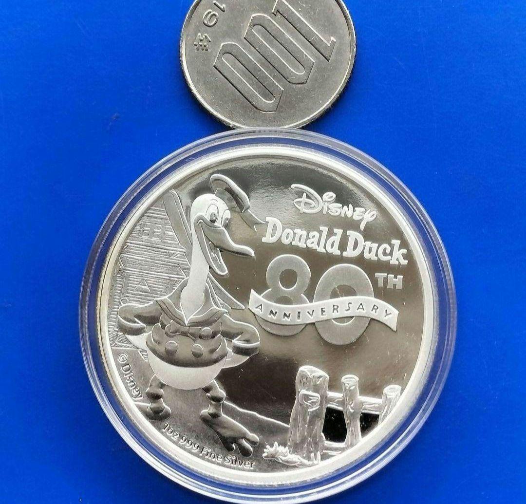 ドナルドダック80周年記念銀貨（2014年ニウエ）