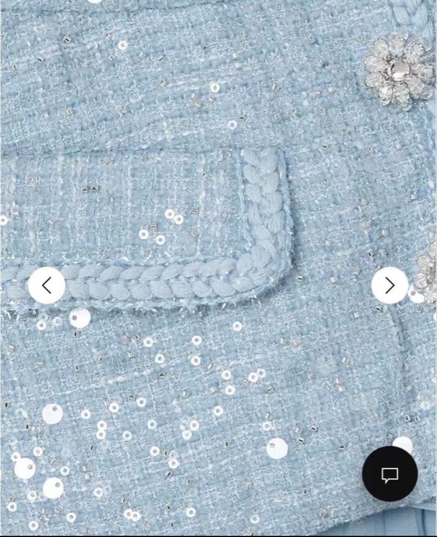 Self Portrait スパンコール ツイード　ワンピースUK6 US2