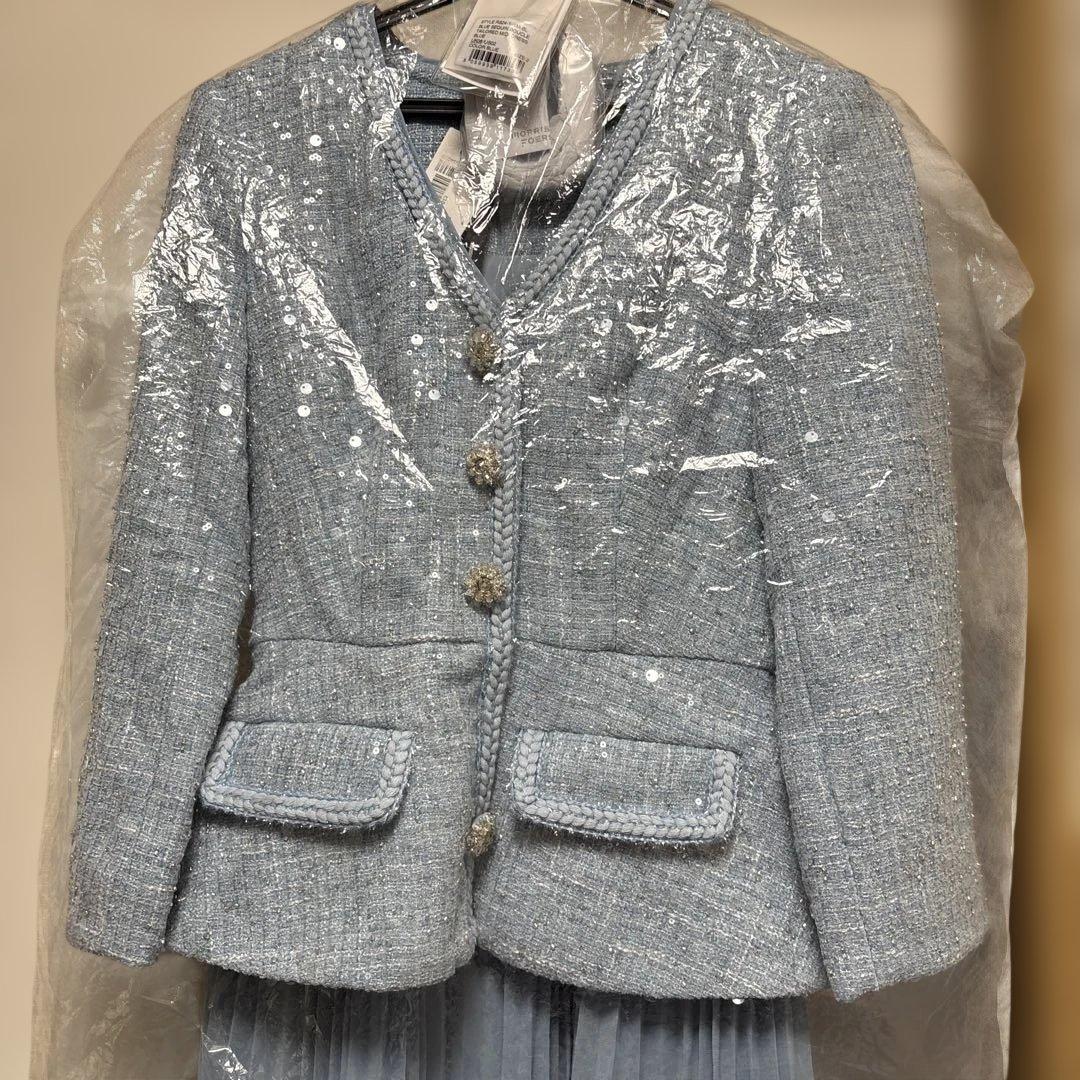 Self Portrait スパンコール ツイード　ワンピースUK6 US2