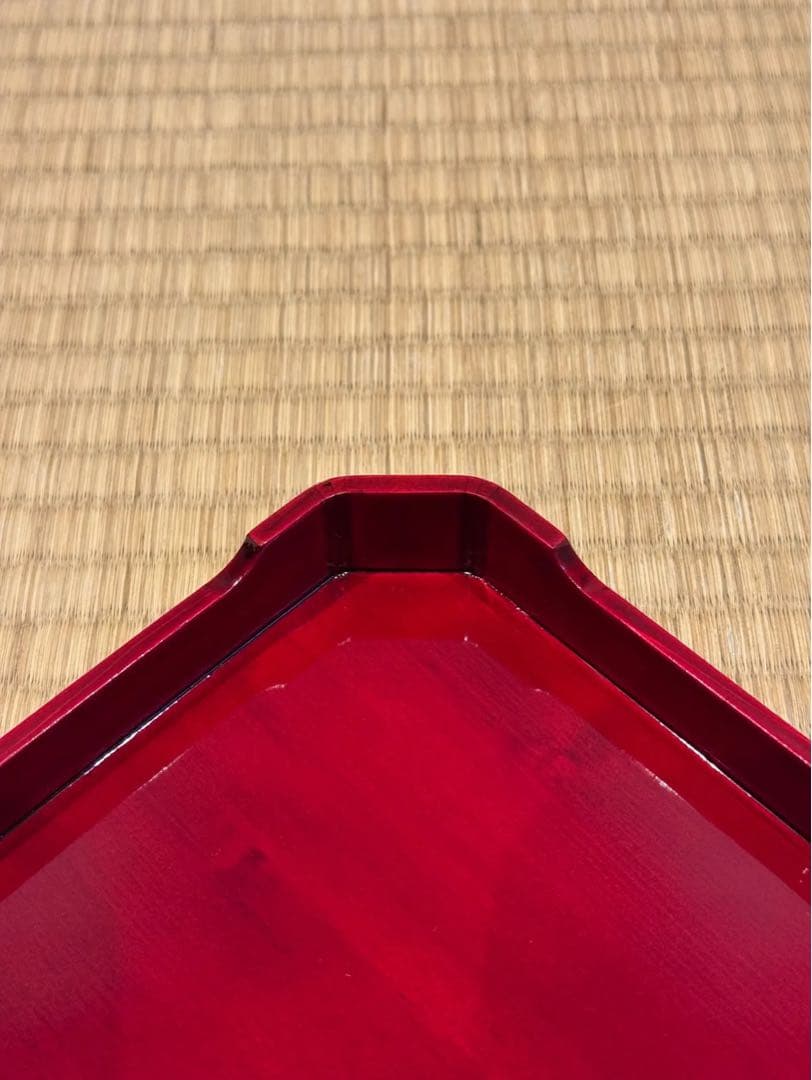 塗師 堅地屋清兵衛 作 飛騨紅春慶塗 大徳寺弁当箱 10客 縁高 共箱 茶懐石